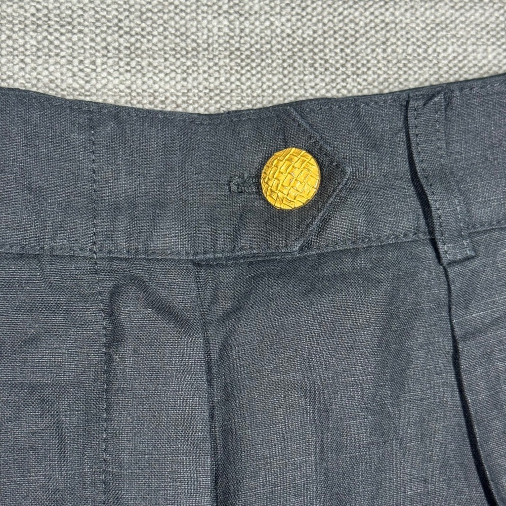 Vintage Escada Margaretha Ley Black Linen Pleated High Waist Trousers Pants 36 - Picture 10 of 10
